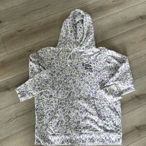 Purple floral Teddy Fresh sweatshirt size L!